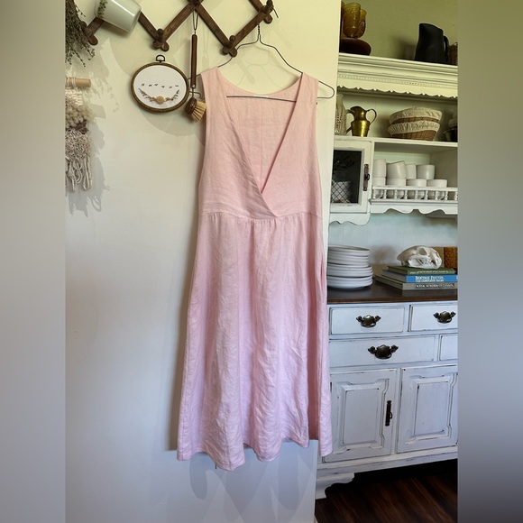 Kyra Jane Linen Jumper Dress - Picture 1 of 5